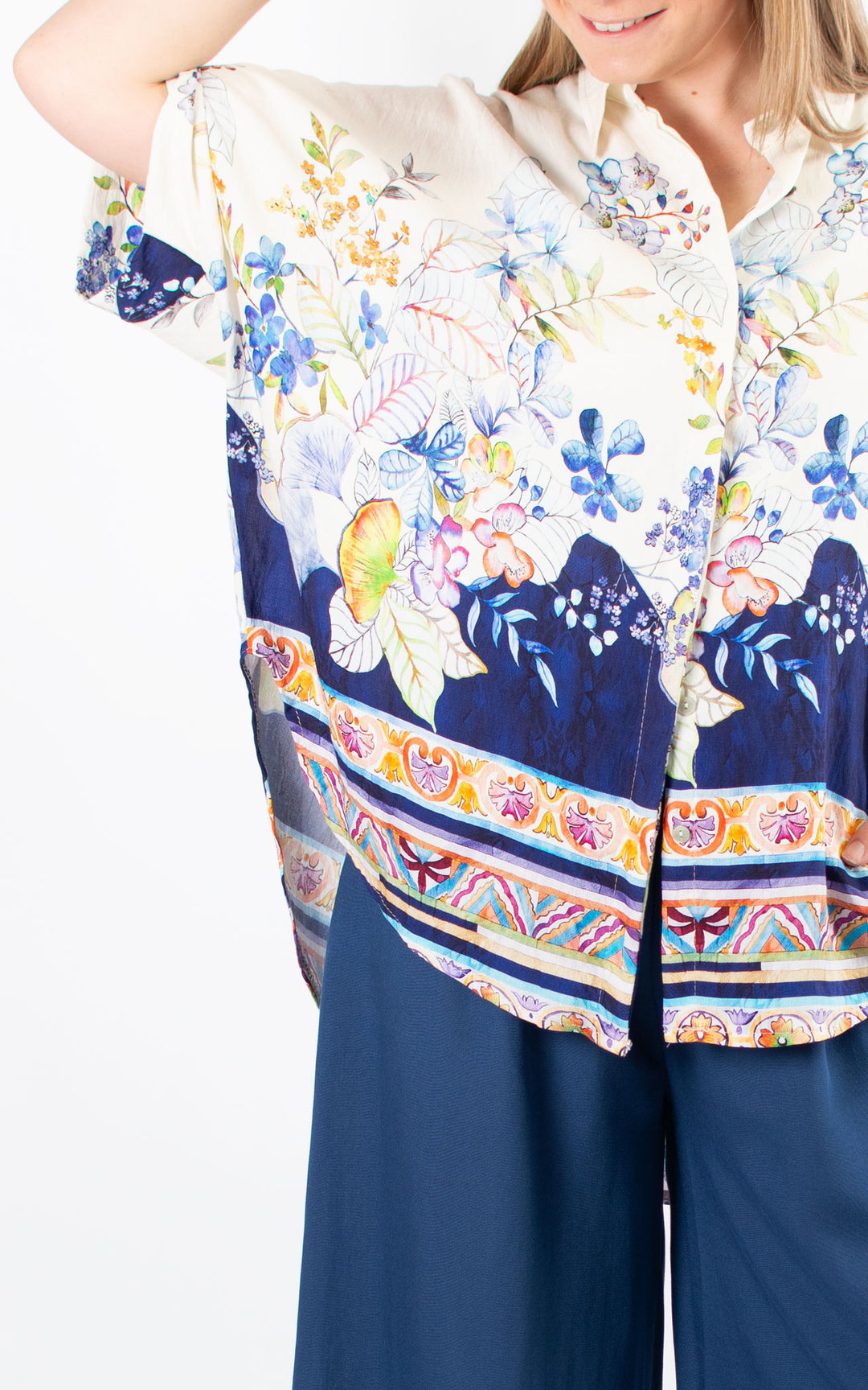 Dorothy Floral Shirt | Navy