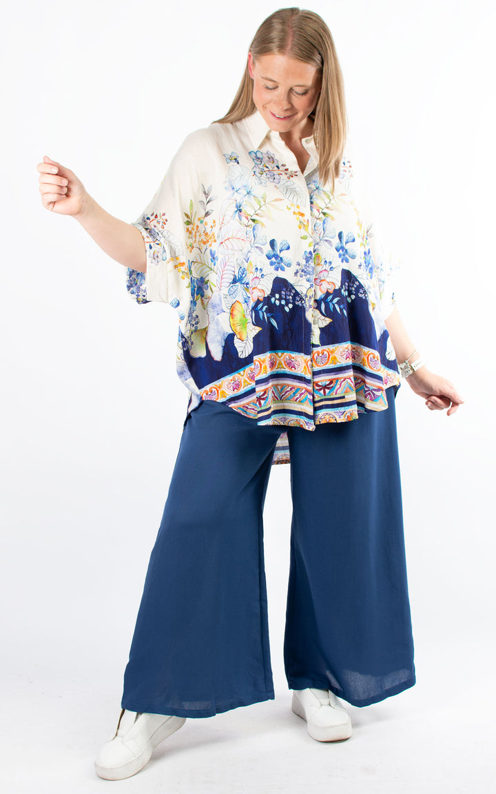 Dorothy Floral Shirt | Navy