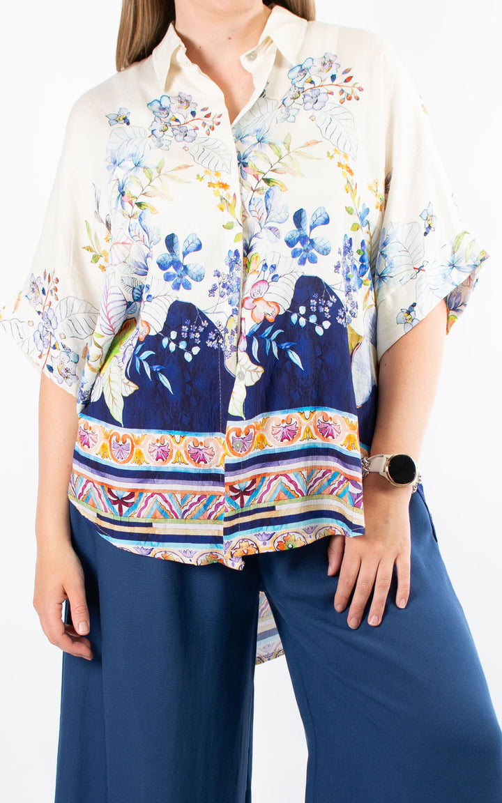 Dorothy Floral Shirt | Navy