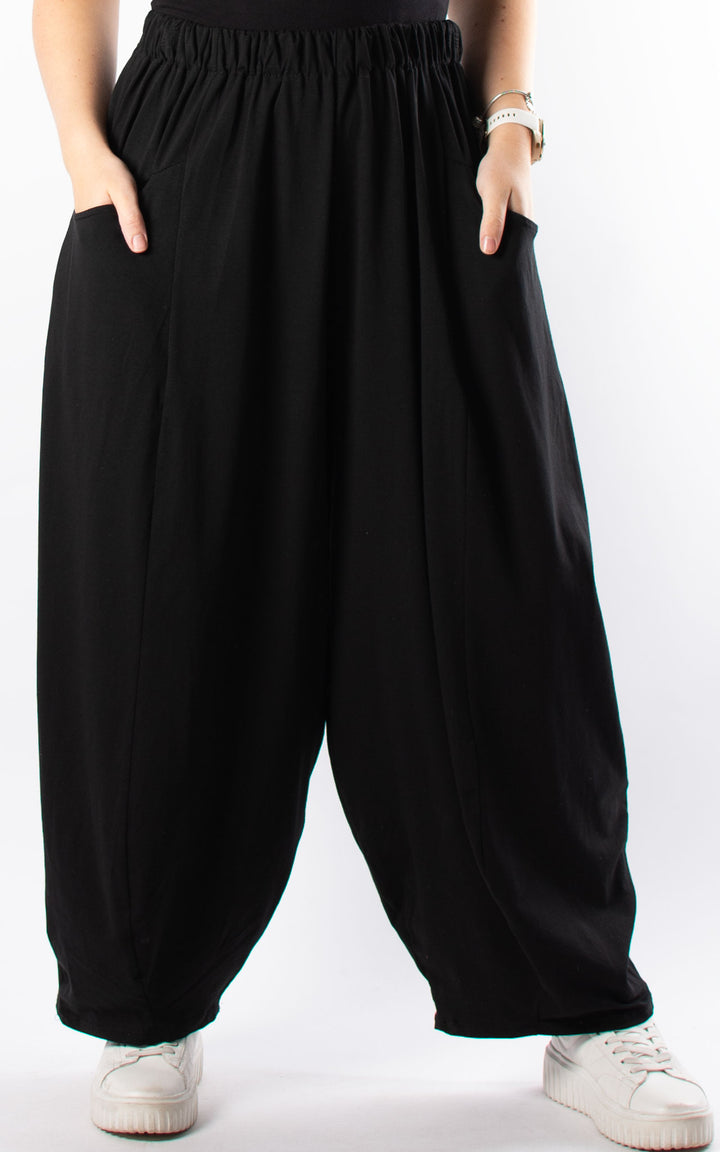 Ebony Wide Leg Trousers | Black