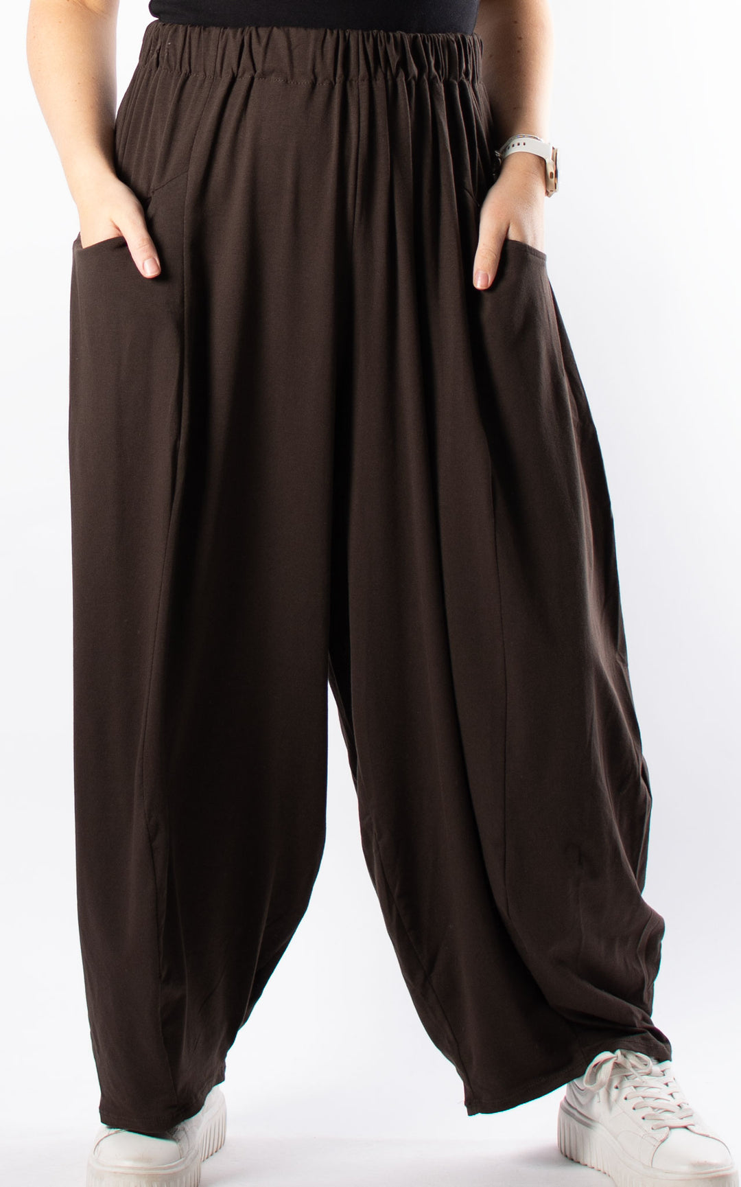 Ebony Wide Leg Trousers | Chocolate