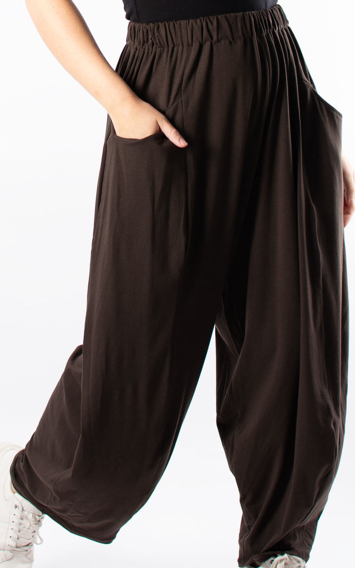 Ebony Wide Leg Trousers | Chocolate