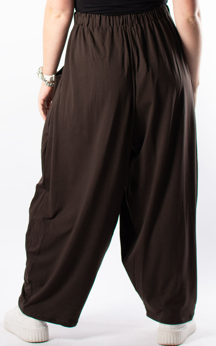 Ebony Wide Leg Trousers | Chocolate