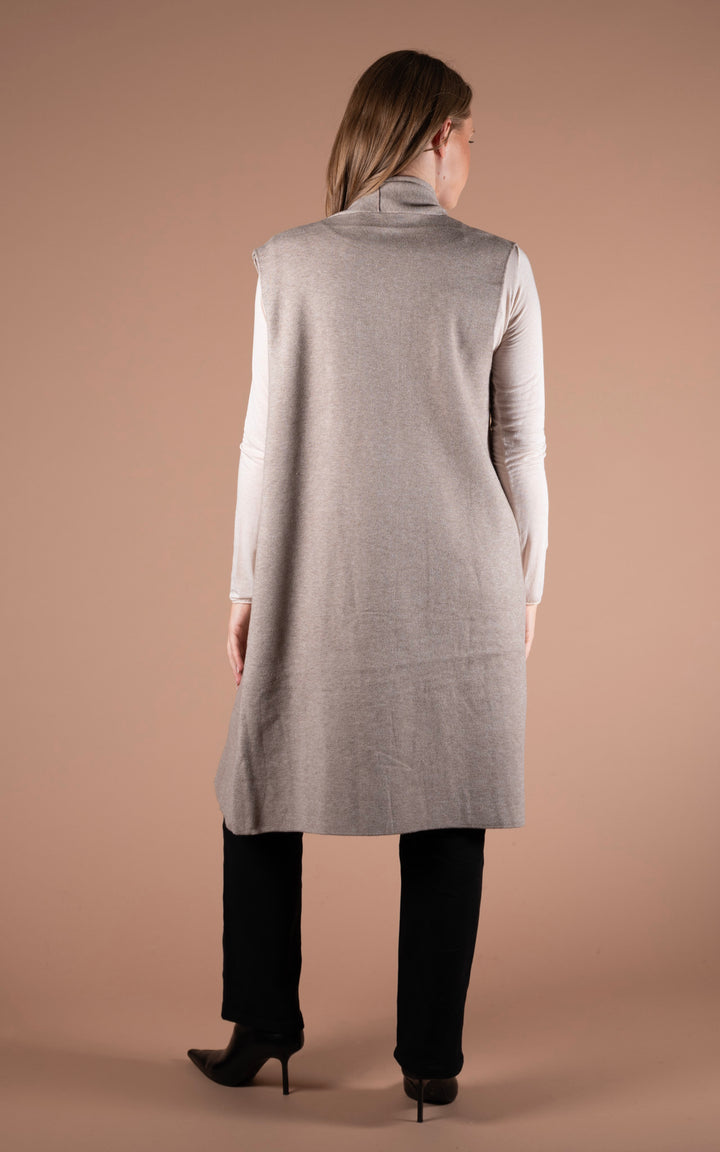 Emi Longline Waistcoat  | Mocha