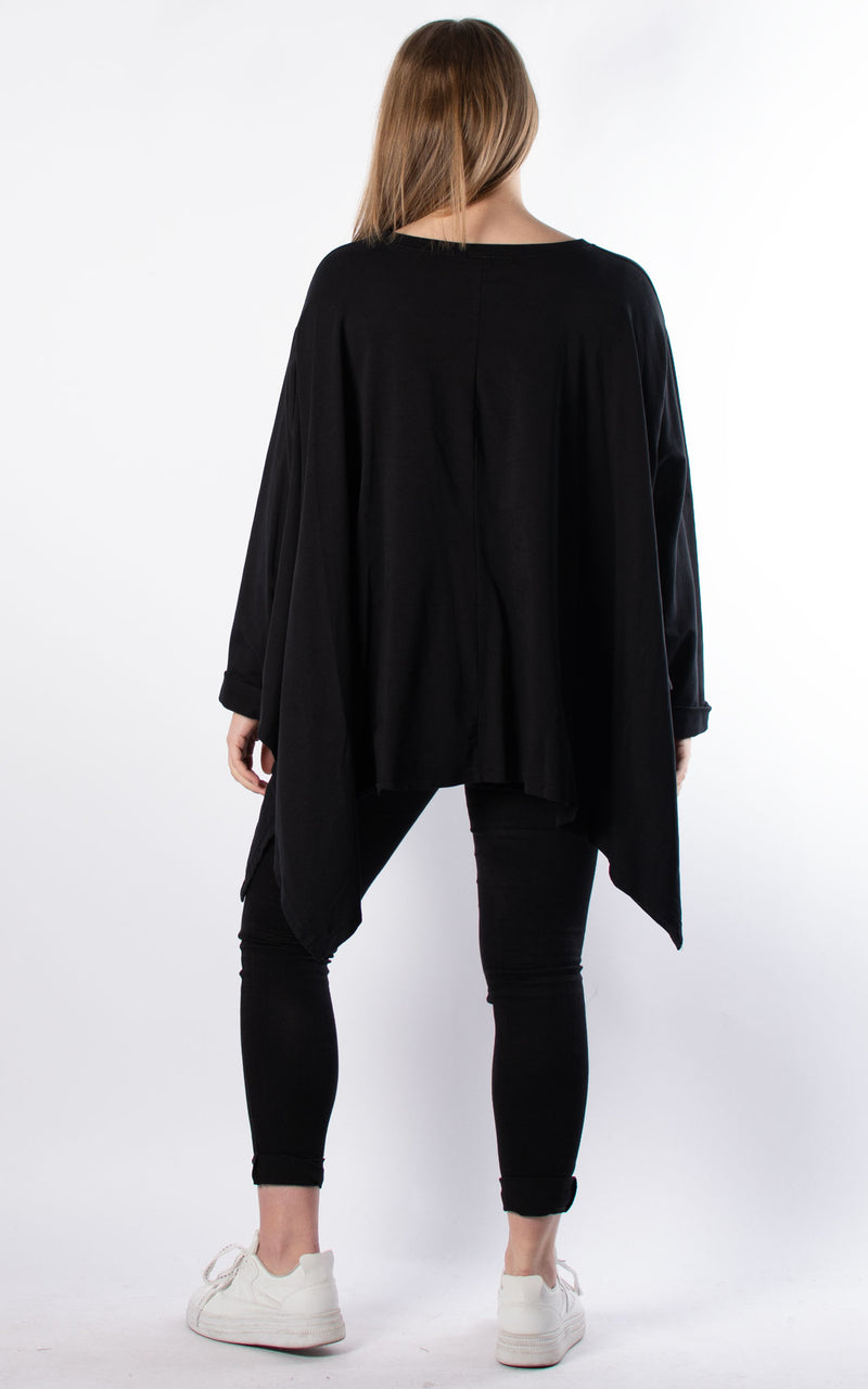 Emily Oversized Top | Black