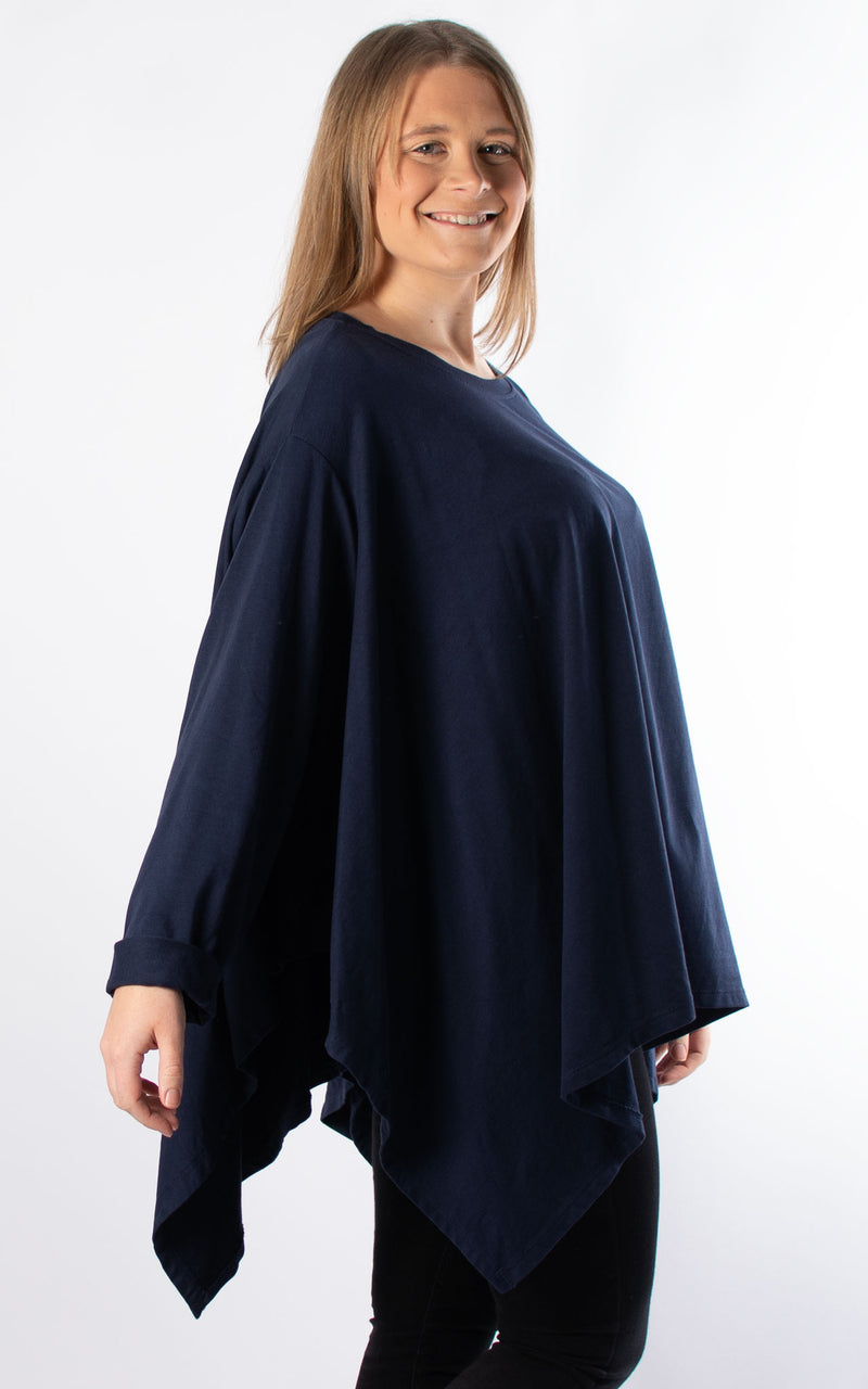 Emily Oversized Top | Navy