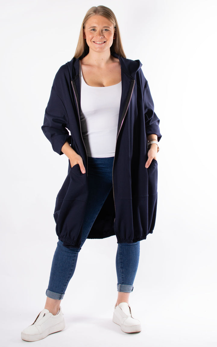Emma Jacket | Long | Navy