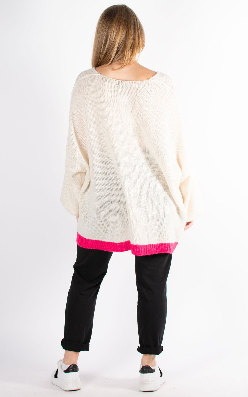 Enid Star Jumper | Beige u0026 Hot Pink – Room Lytham