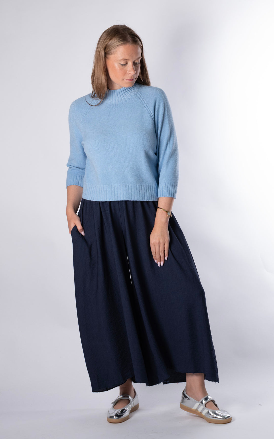 Erica Crop Jumper | Blue