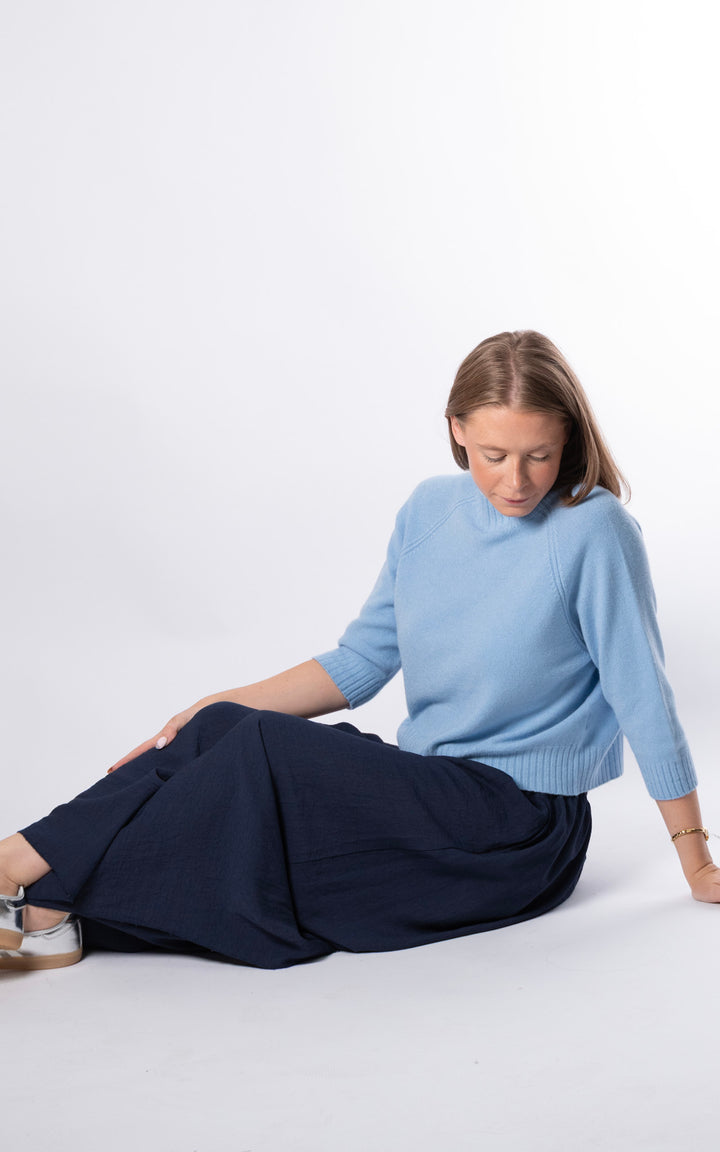Erica Crop Jumper | Blue