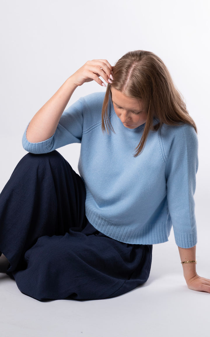 Erica Crop Jumper | Blue
