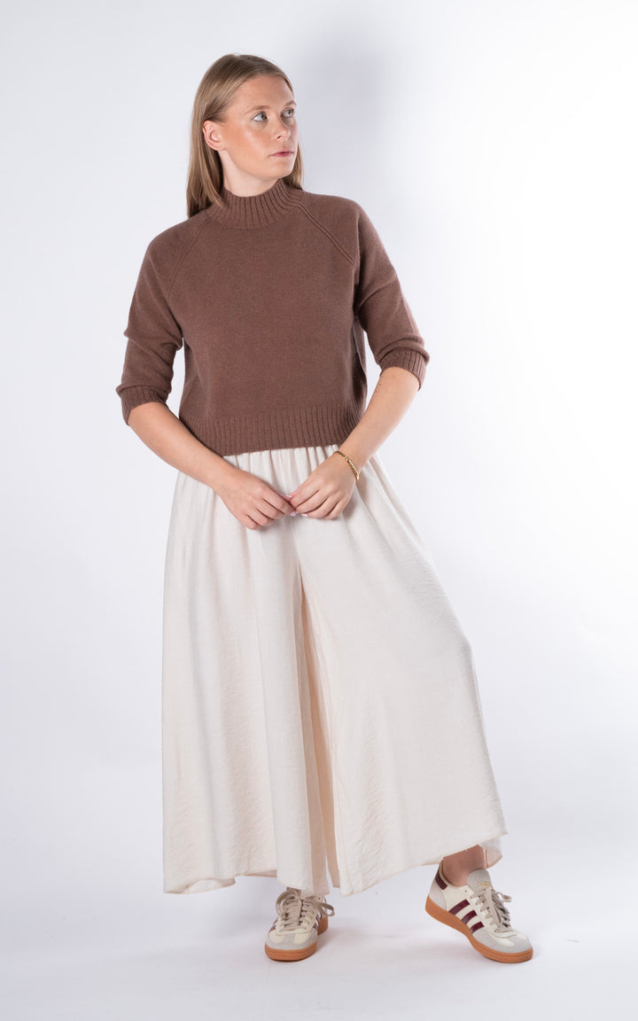 Erica Crop Jumper | Chocolate