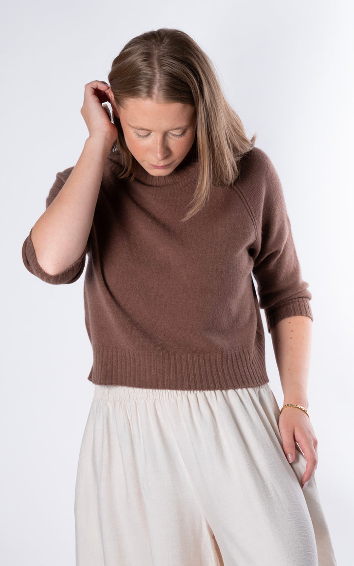 Erica Crop Jumper | Chocolate
