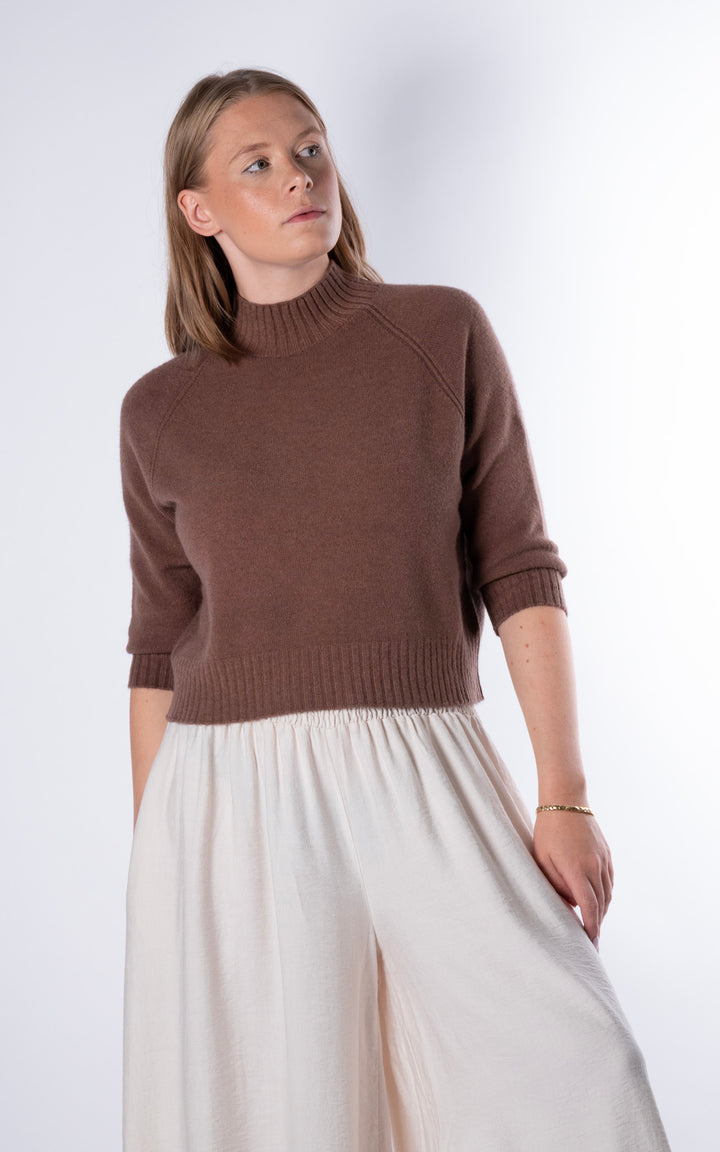 Erica Crop Jumper | Chocolate