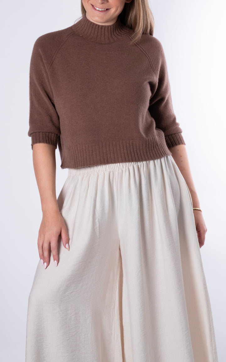 Erica Crop Jumper | Chocolate