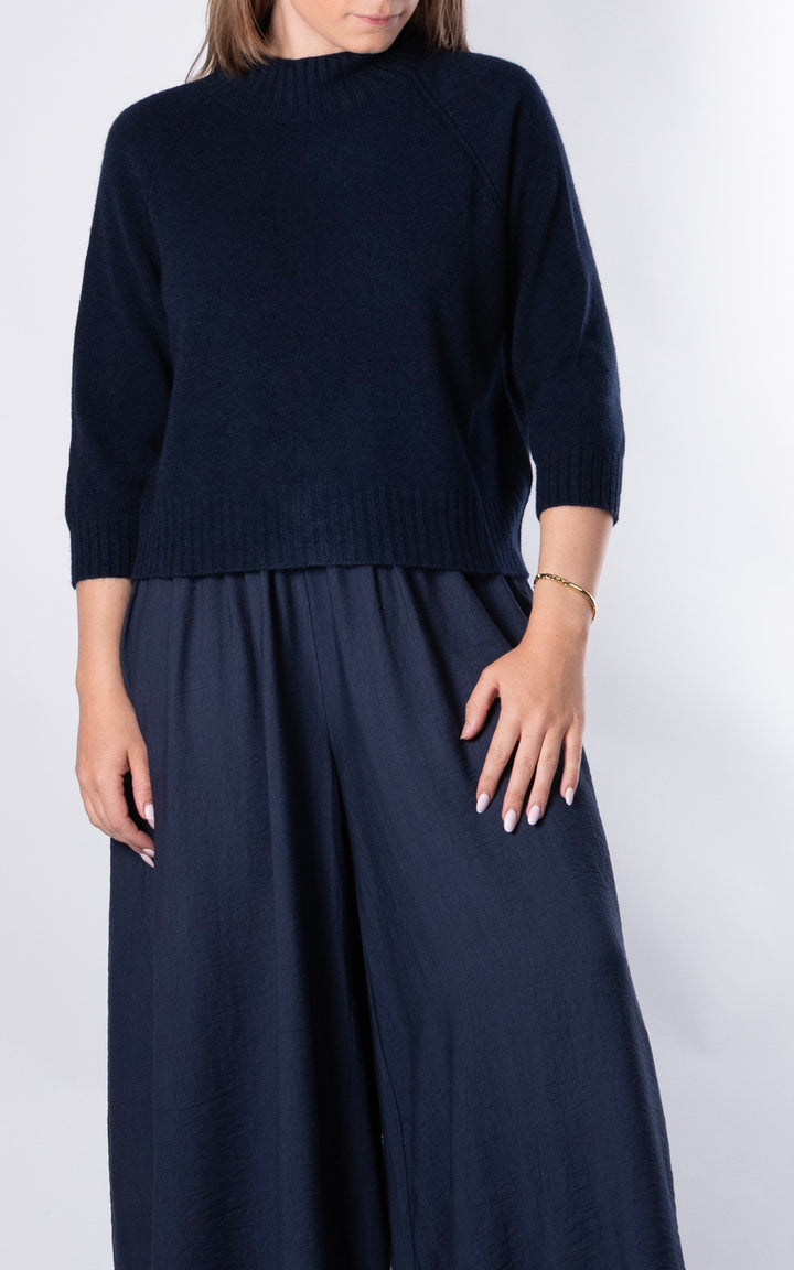 Erica Crop Jumper | Navy