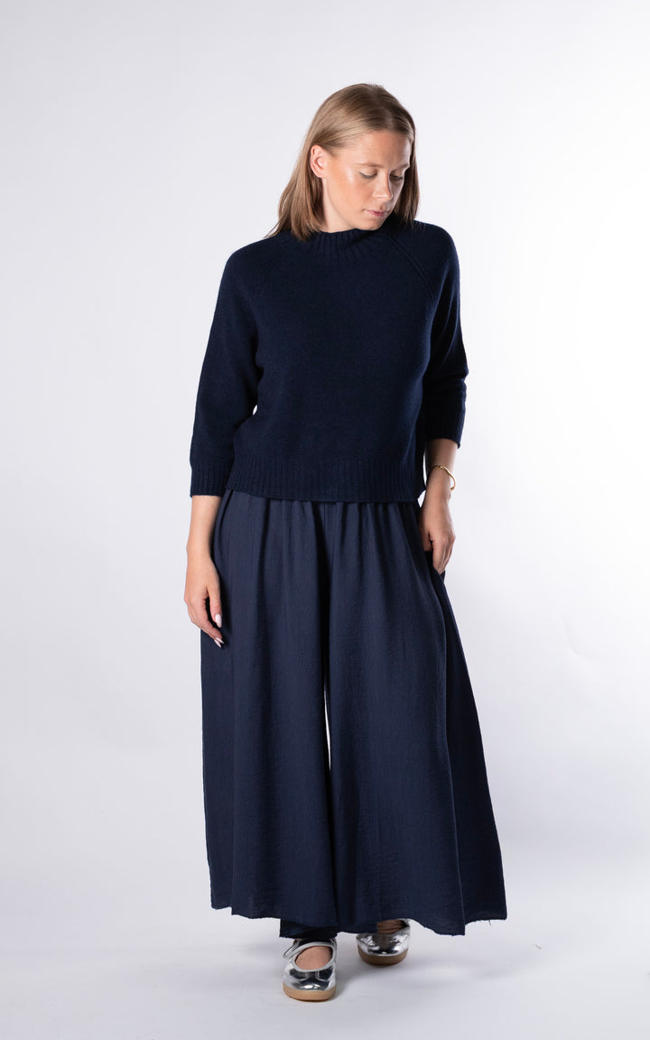 Erica Crop Jumper | Navy