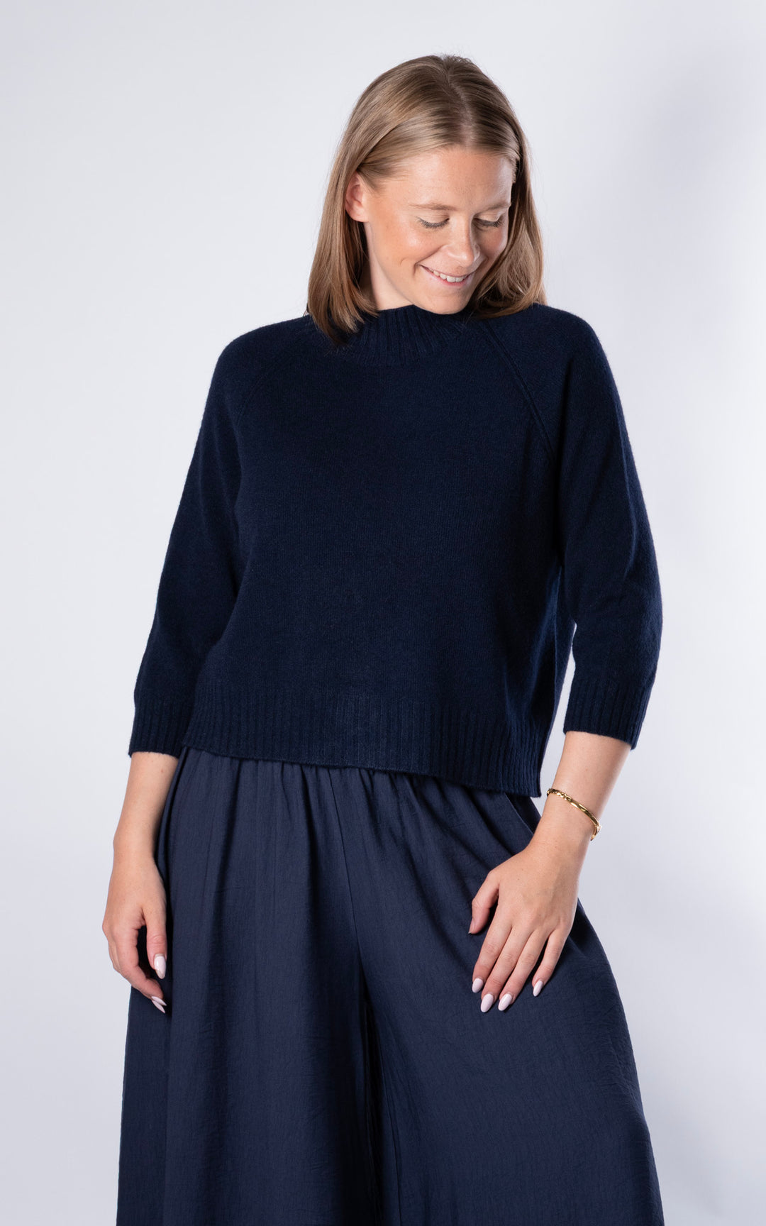 Erica Crop Jumper | Navy