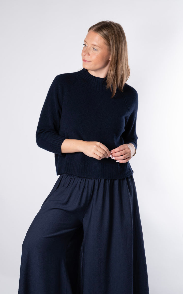 Erica Crop Jumper | Navy
