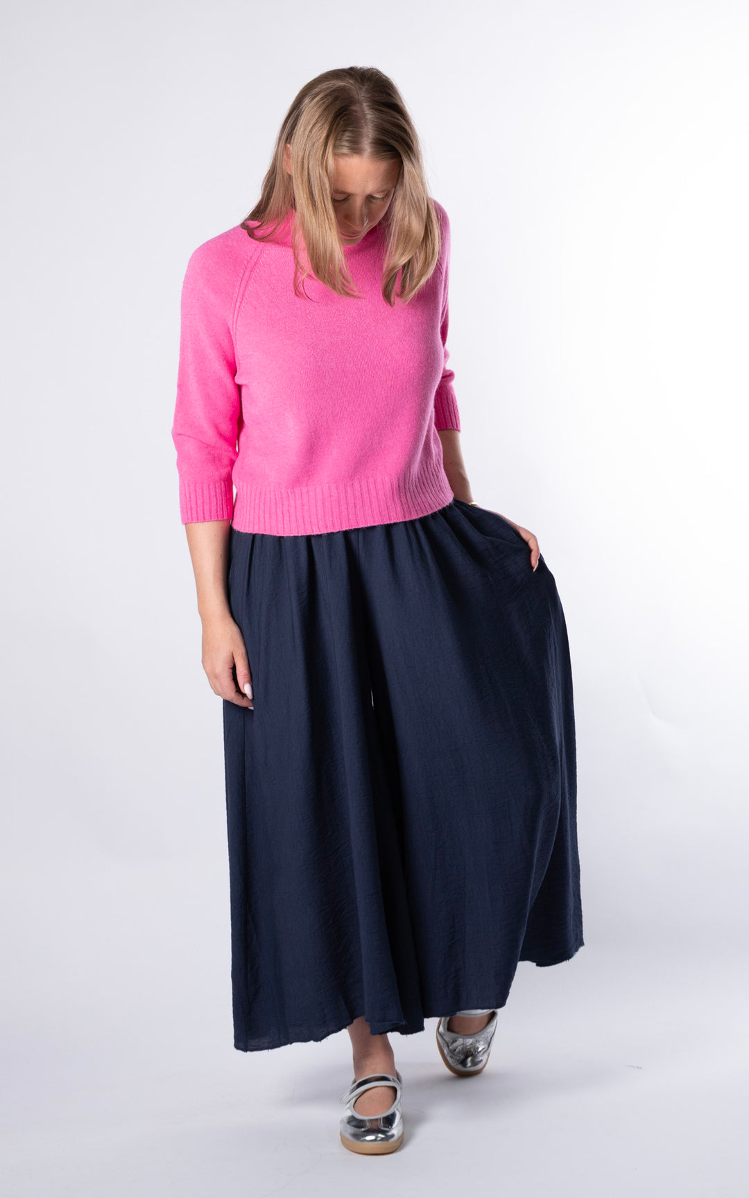 Erica Crop Jumper | Pink