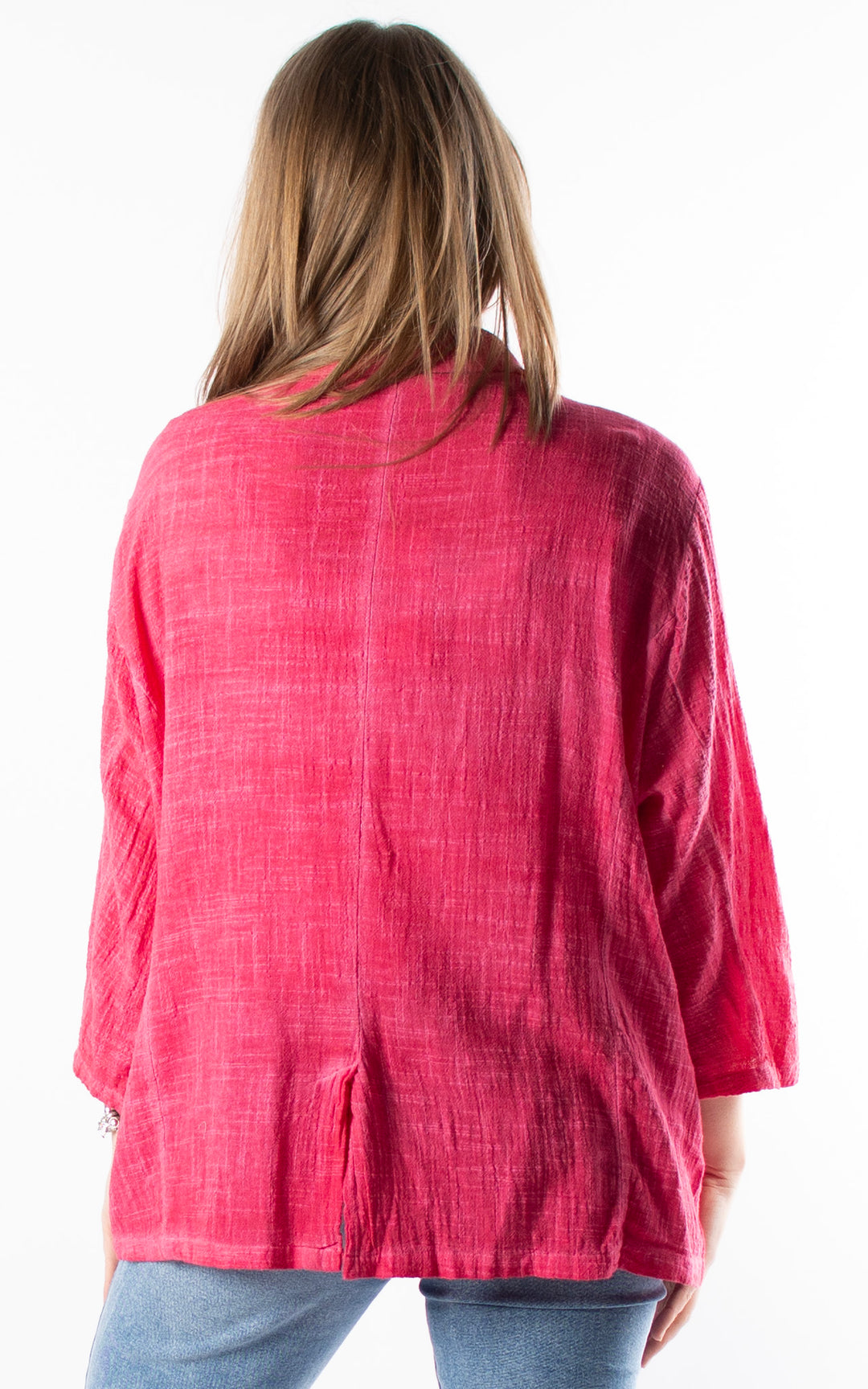 Etta Cotton Blazer | Hot Pink
