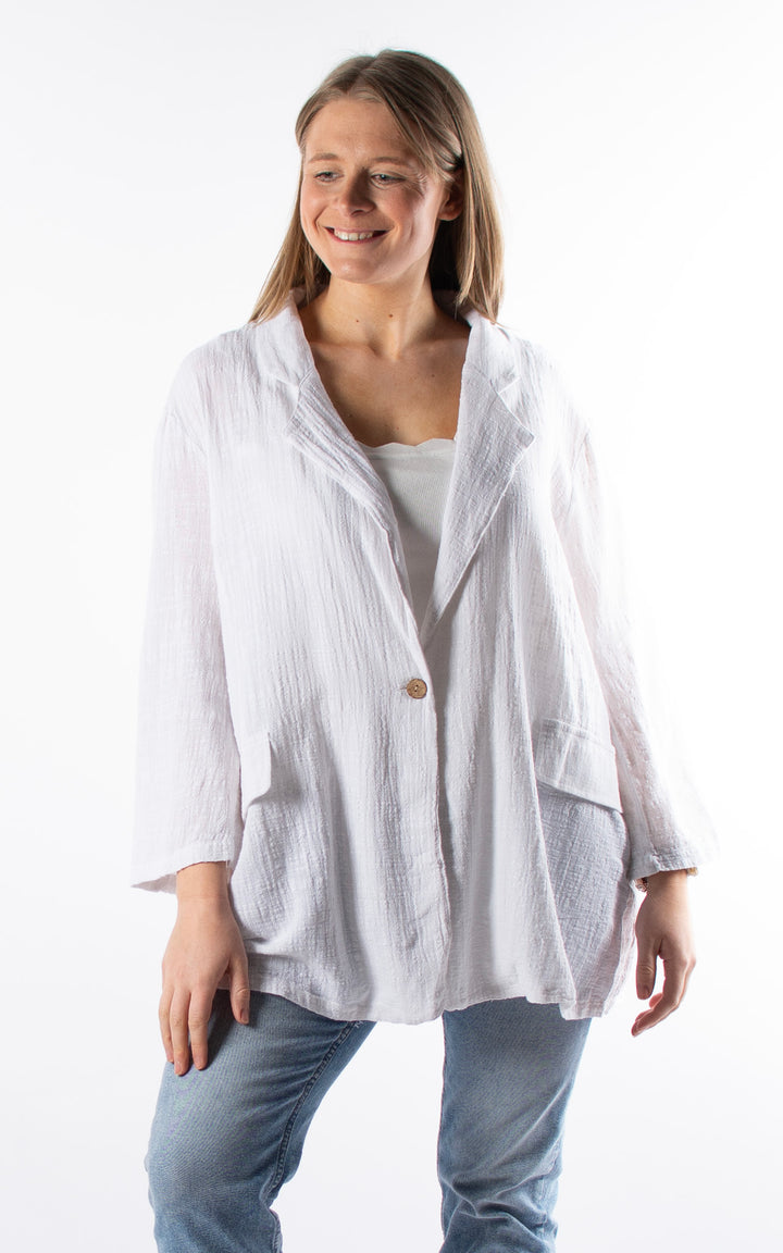 Etta Cotton Blazer | White