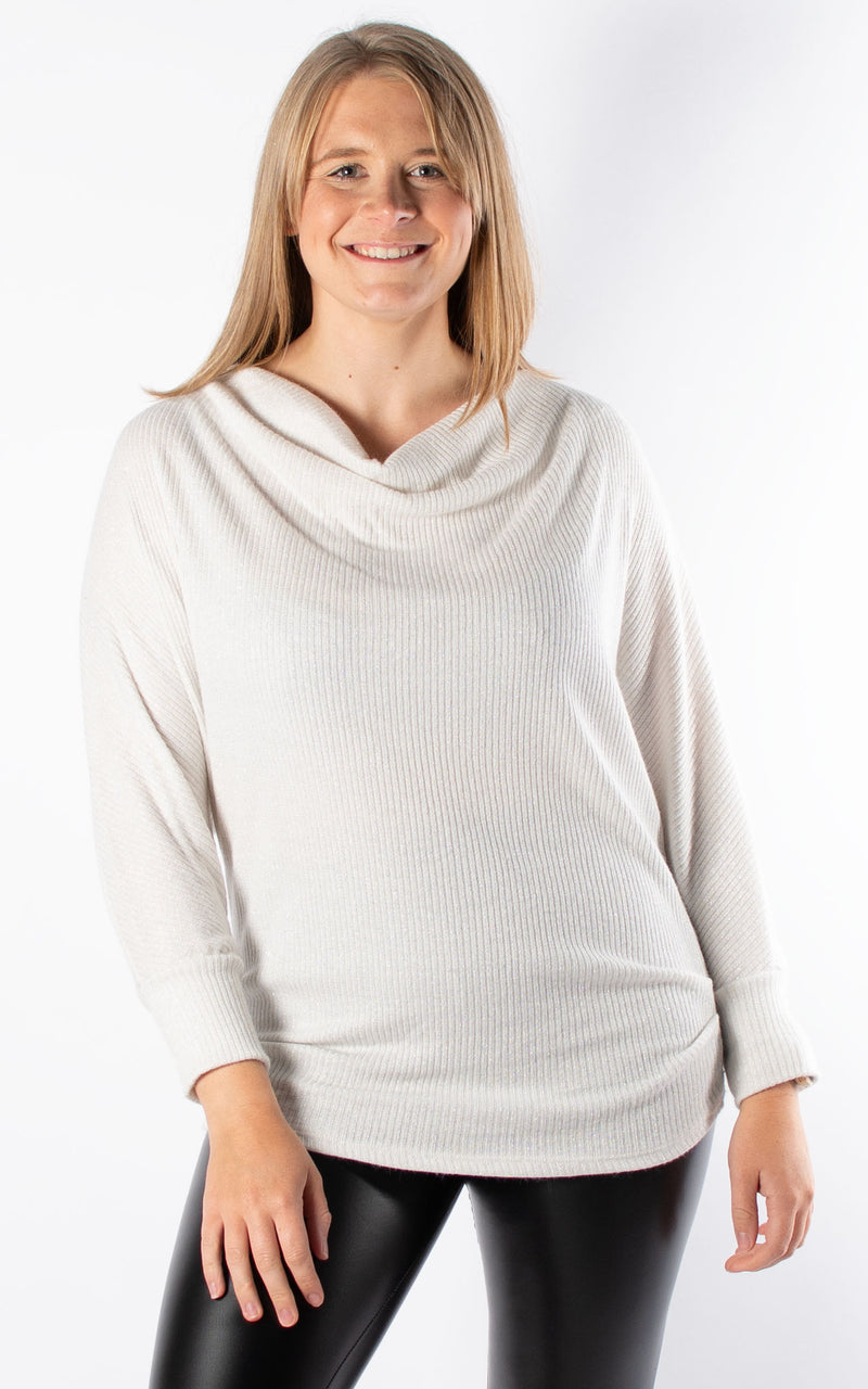 Eva Cowl Neck | Winter White