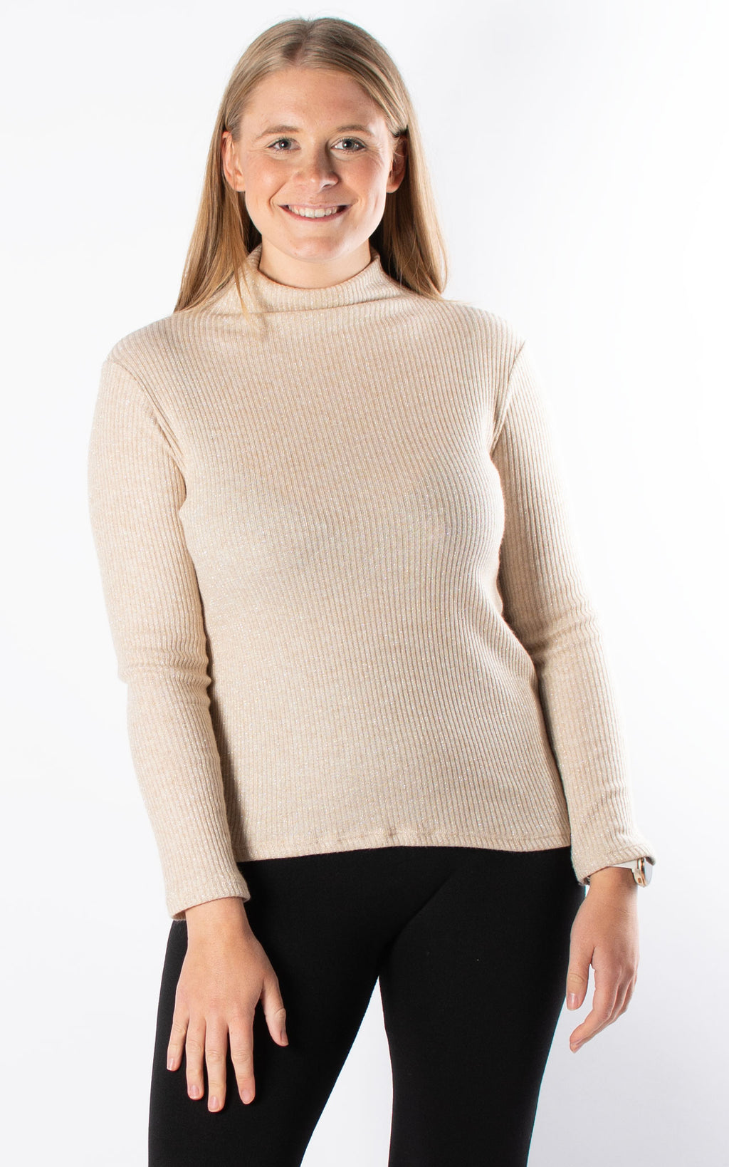 Eva High Neck | Pale Gold