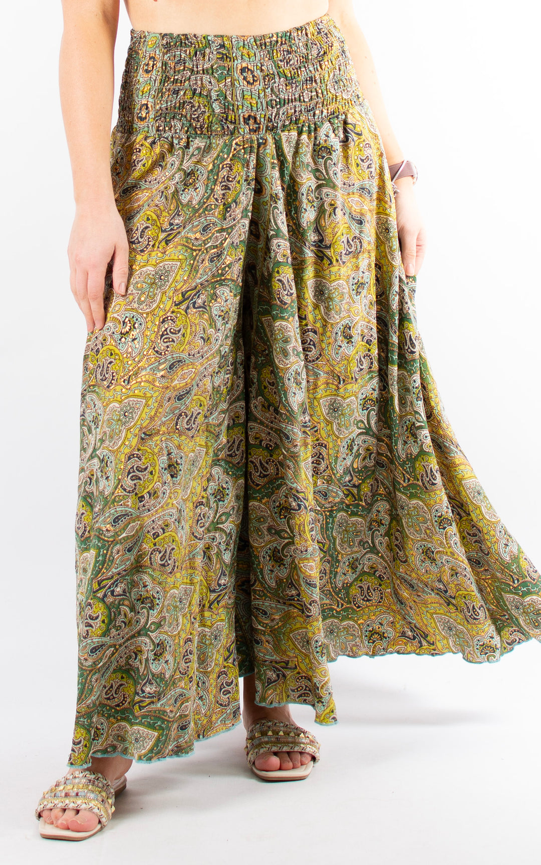 Eve Printed Culottes | Lime&Turquoise