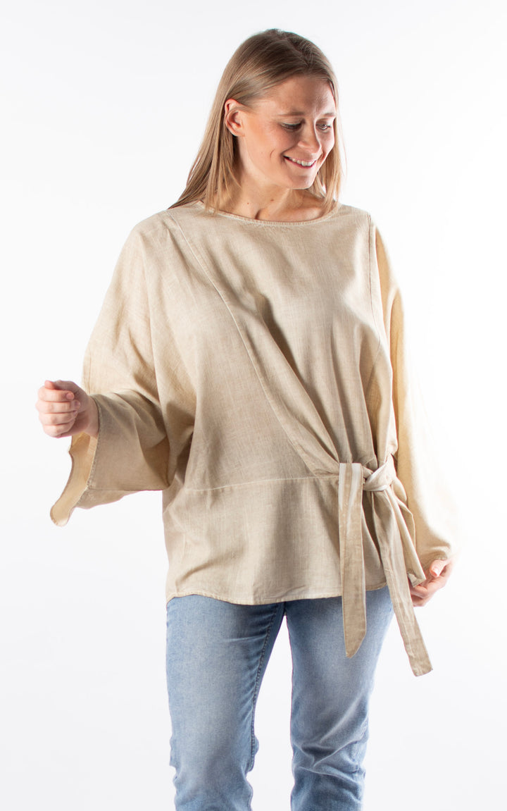 Everleigh Side Tie Top | Sand