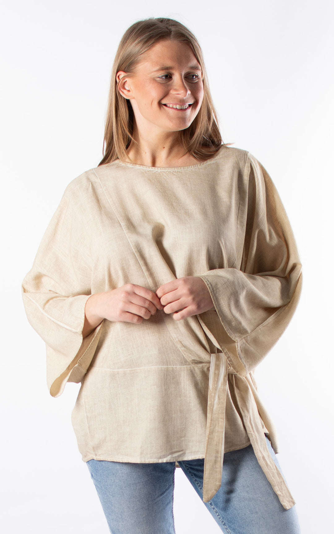 Everleigh Side Tie Top | Sand