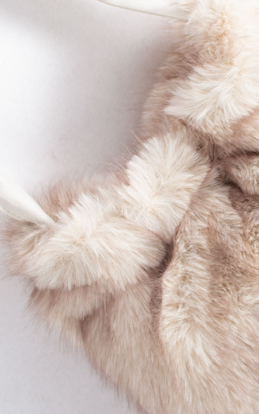 Faux Fur Bag | Medium | White & Chocolate