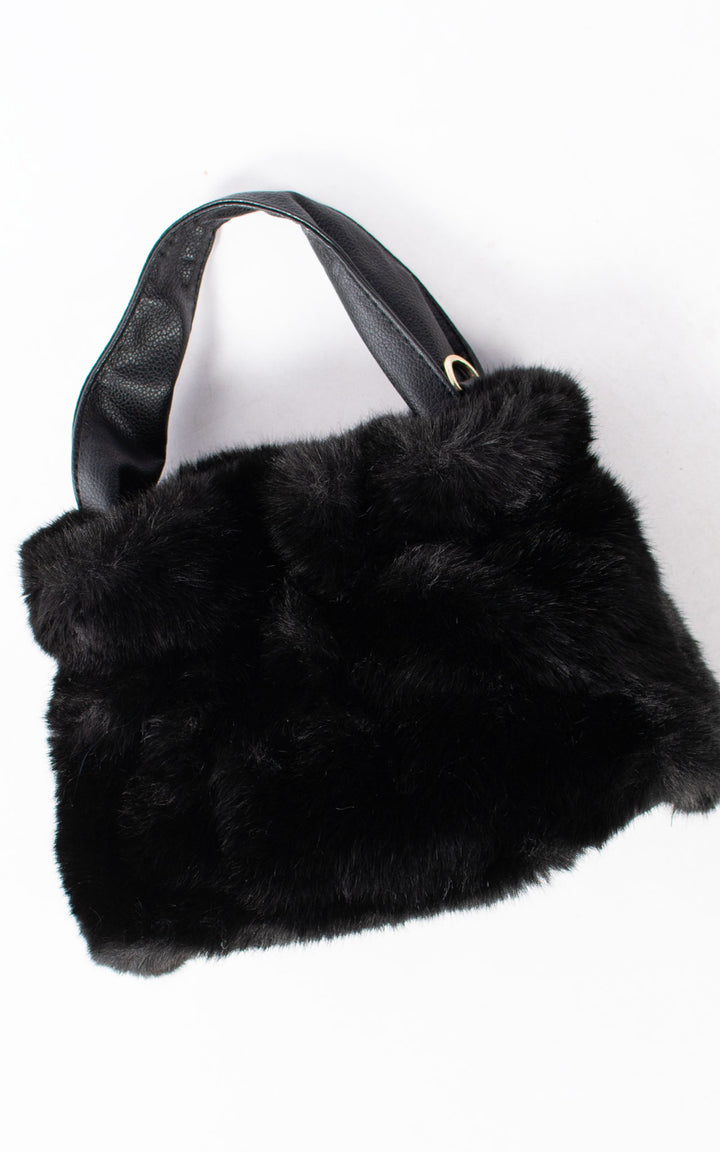 Faux Fur Bag | Small | Black