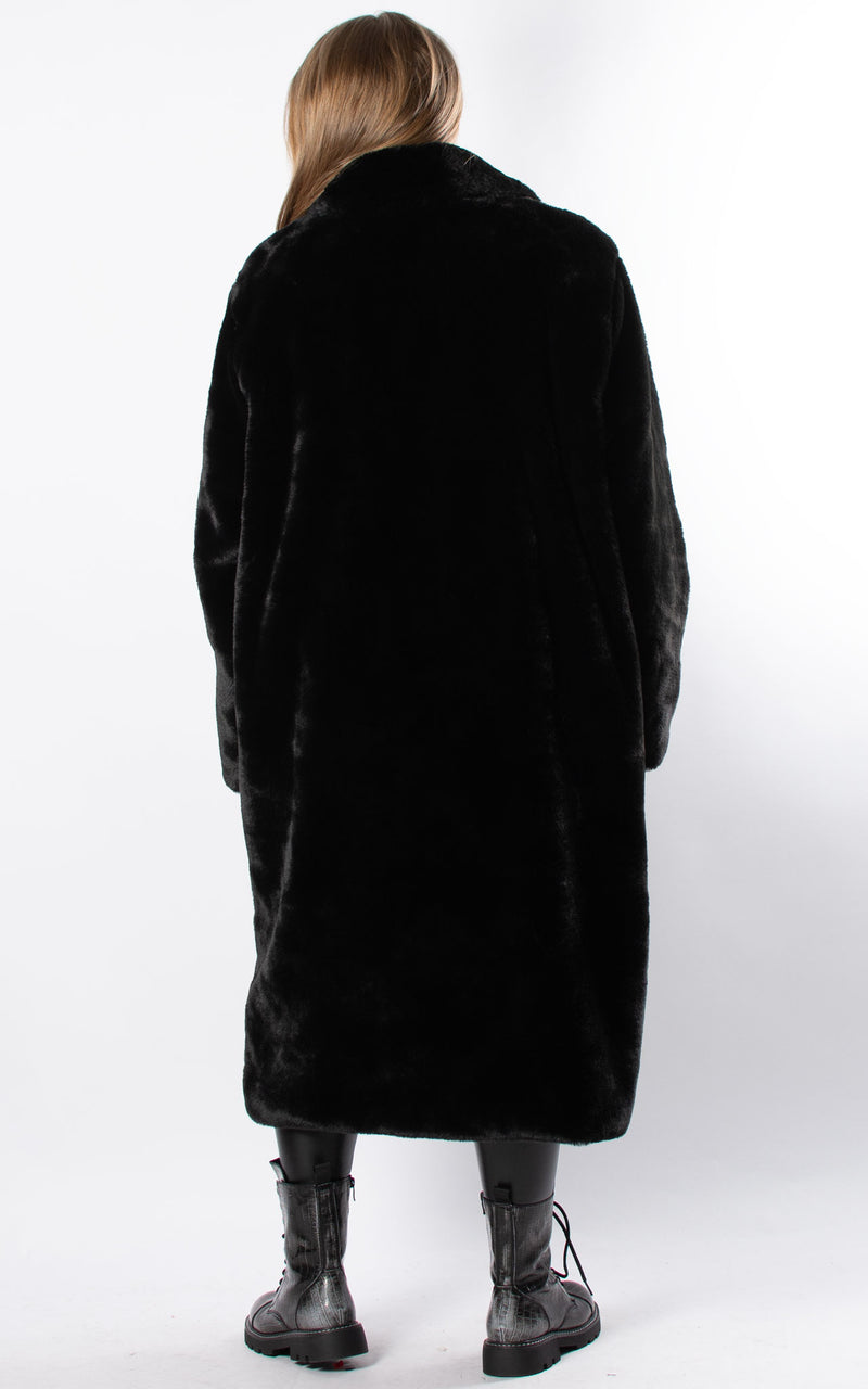 Faux Fur Coat | Black