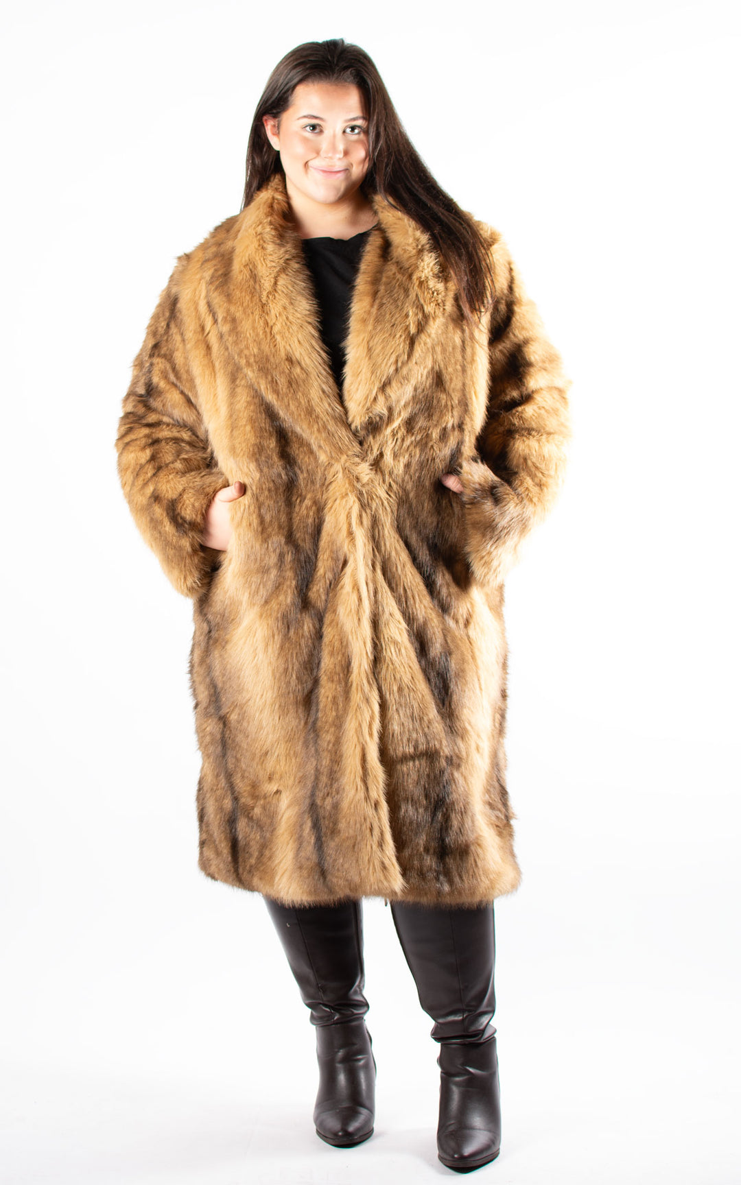 Faux Fur Coat | Camel