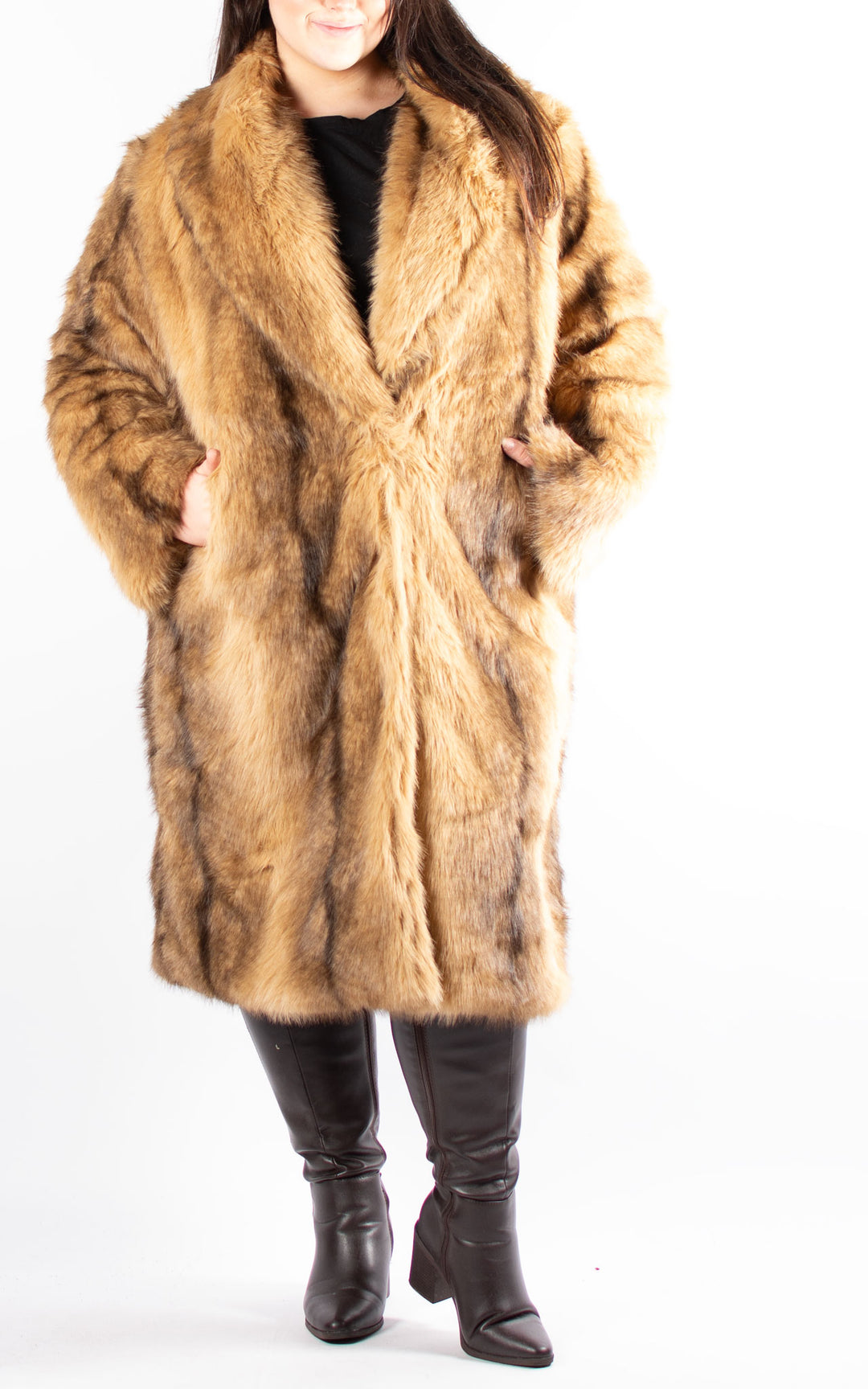 Faux Fur Coat | Camel