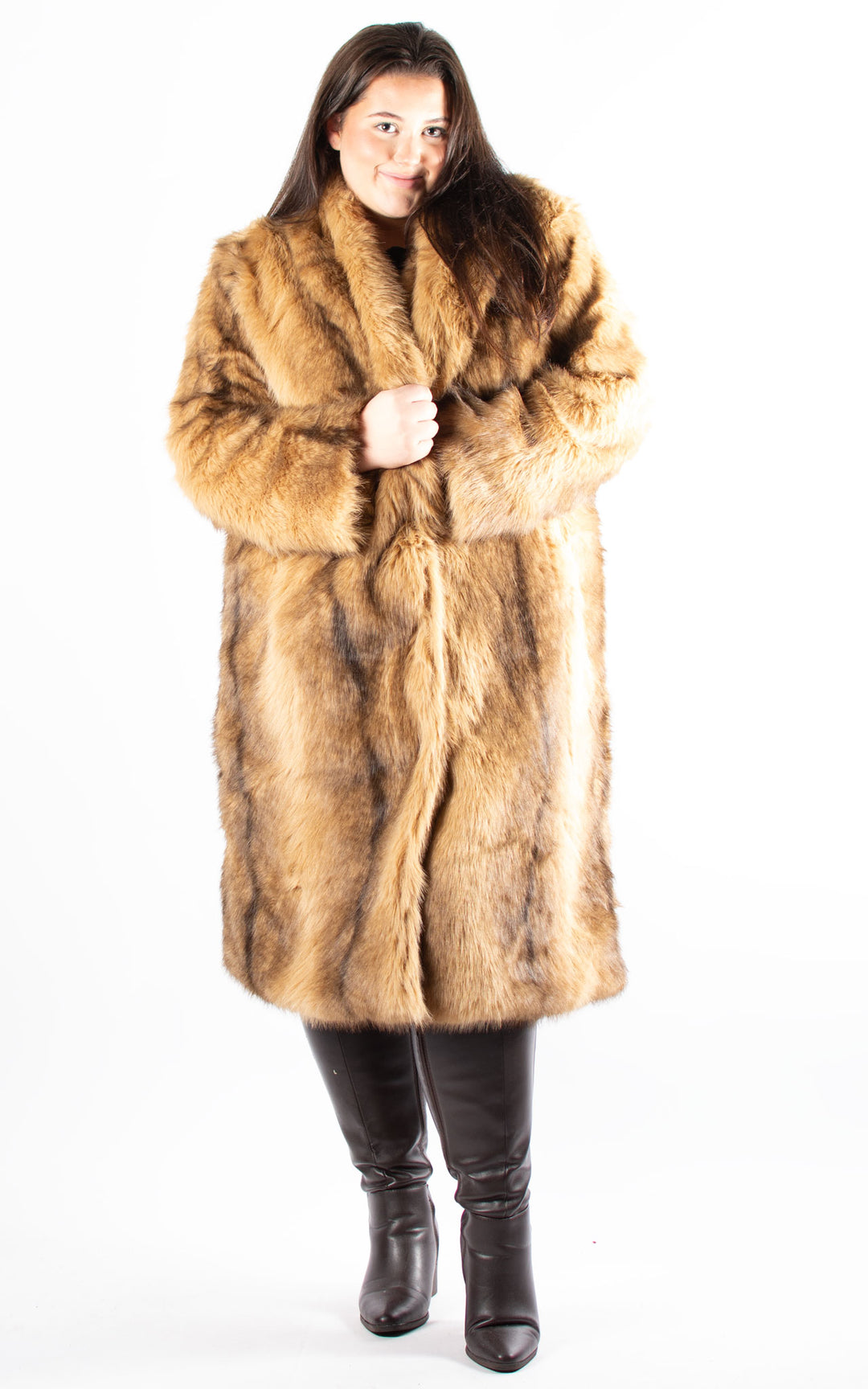 Faux Fur Coat | Camel