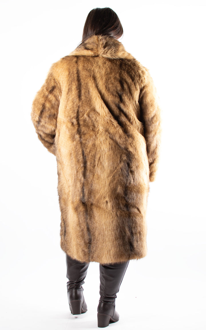 Faux Fur Coat | Camel