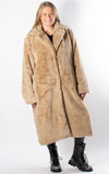 Faux Fur Coat | Taupe