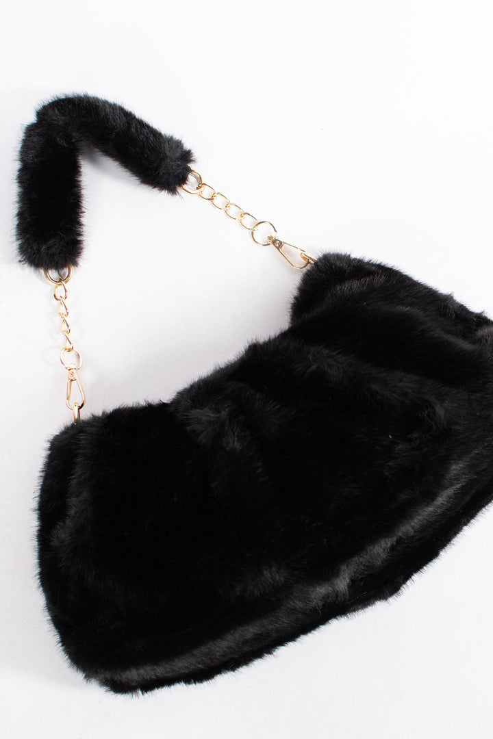 Faux Fur Handbag | Black