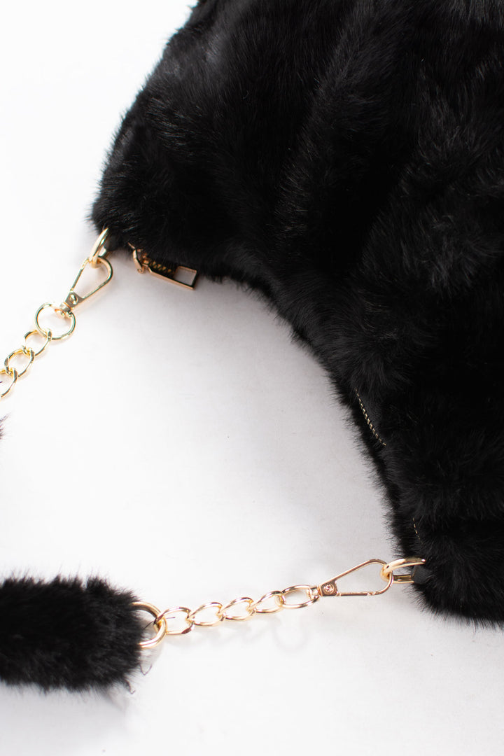 Faux Fur Handbag | Black