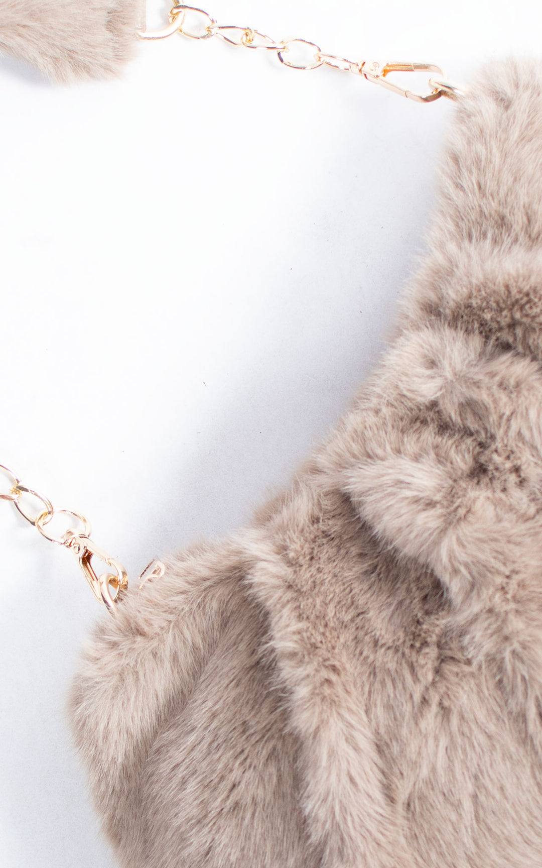 Faux Fur Handbag | Taupe