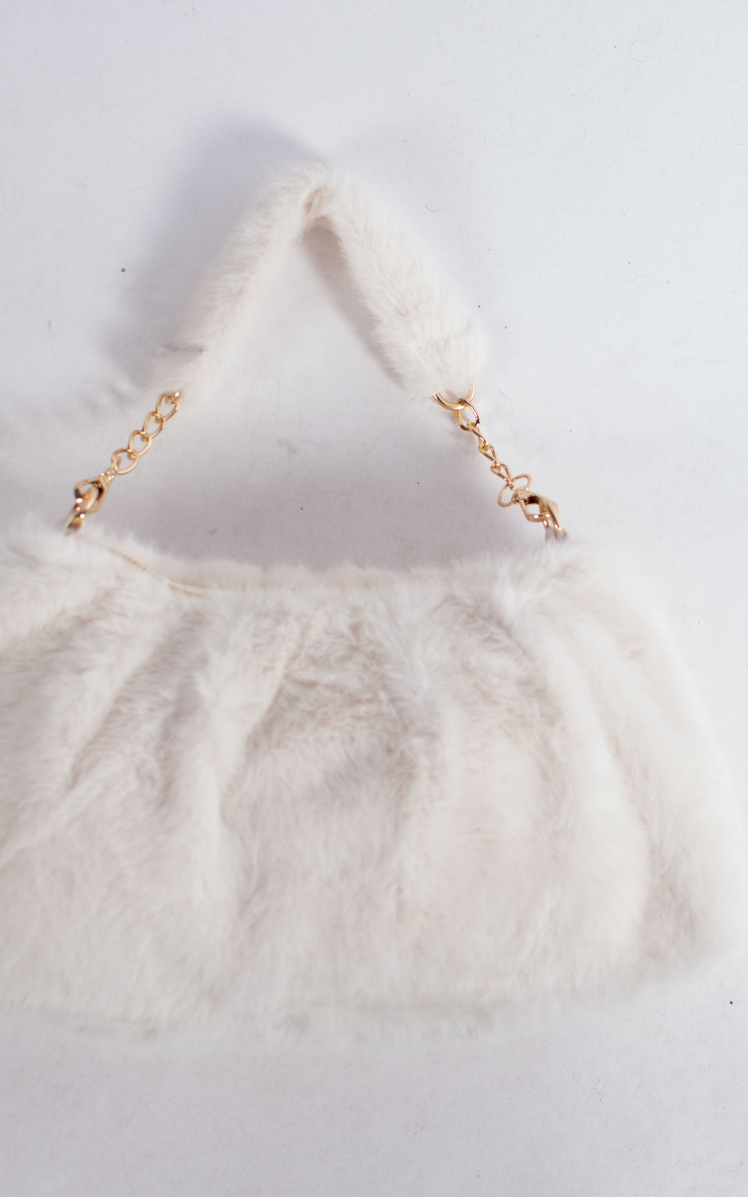 Faux Fur Handbag | Winter White