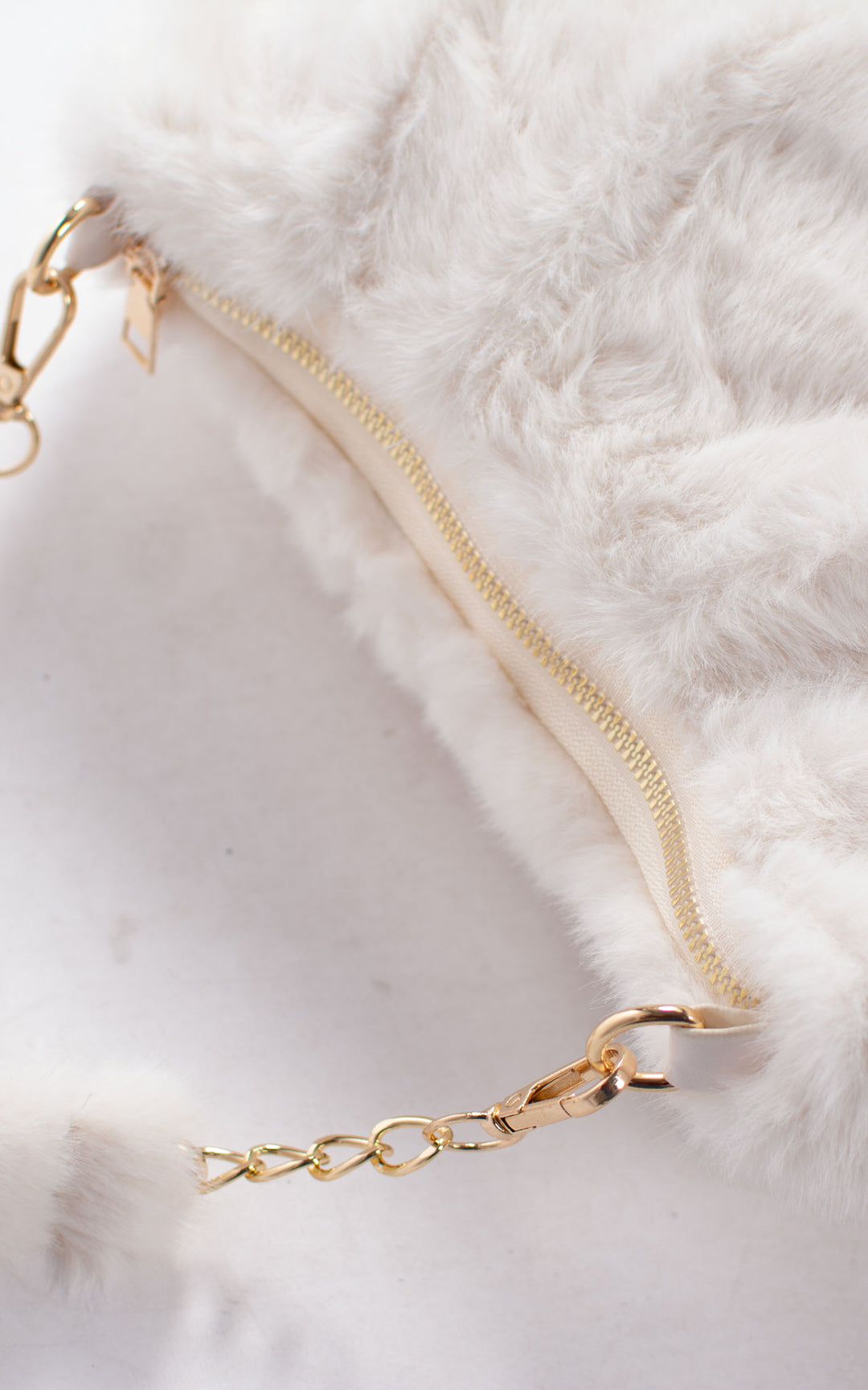 Faux Fur Handbag | Winter White