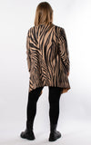 Faux Suede Waterfall Jacket | Zebra | Black