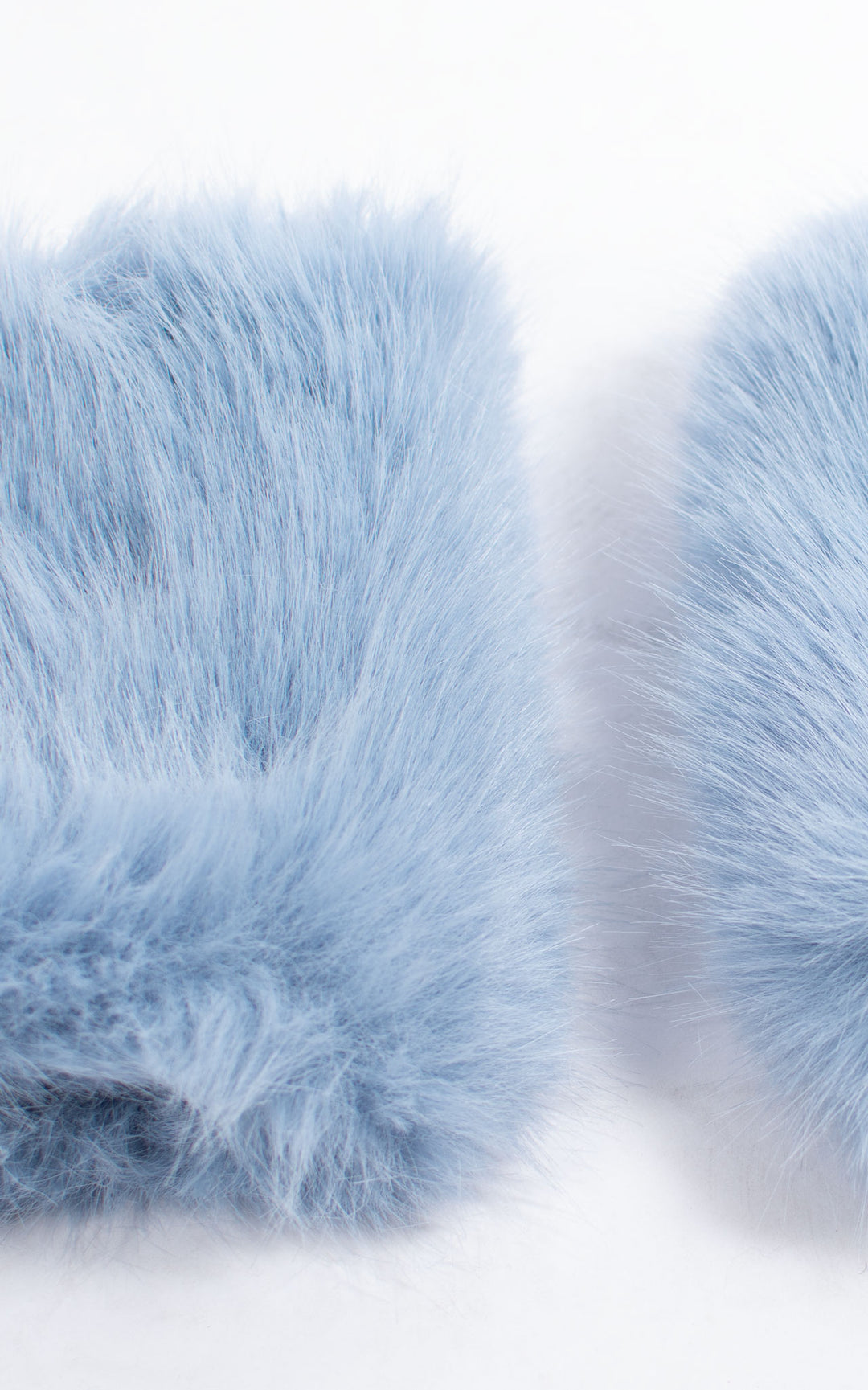 Fingerless Gloves | Faux Fur | Baby Blue