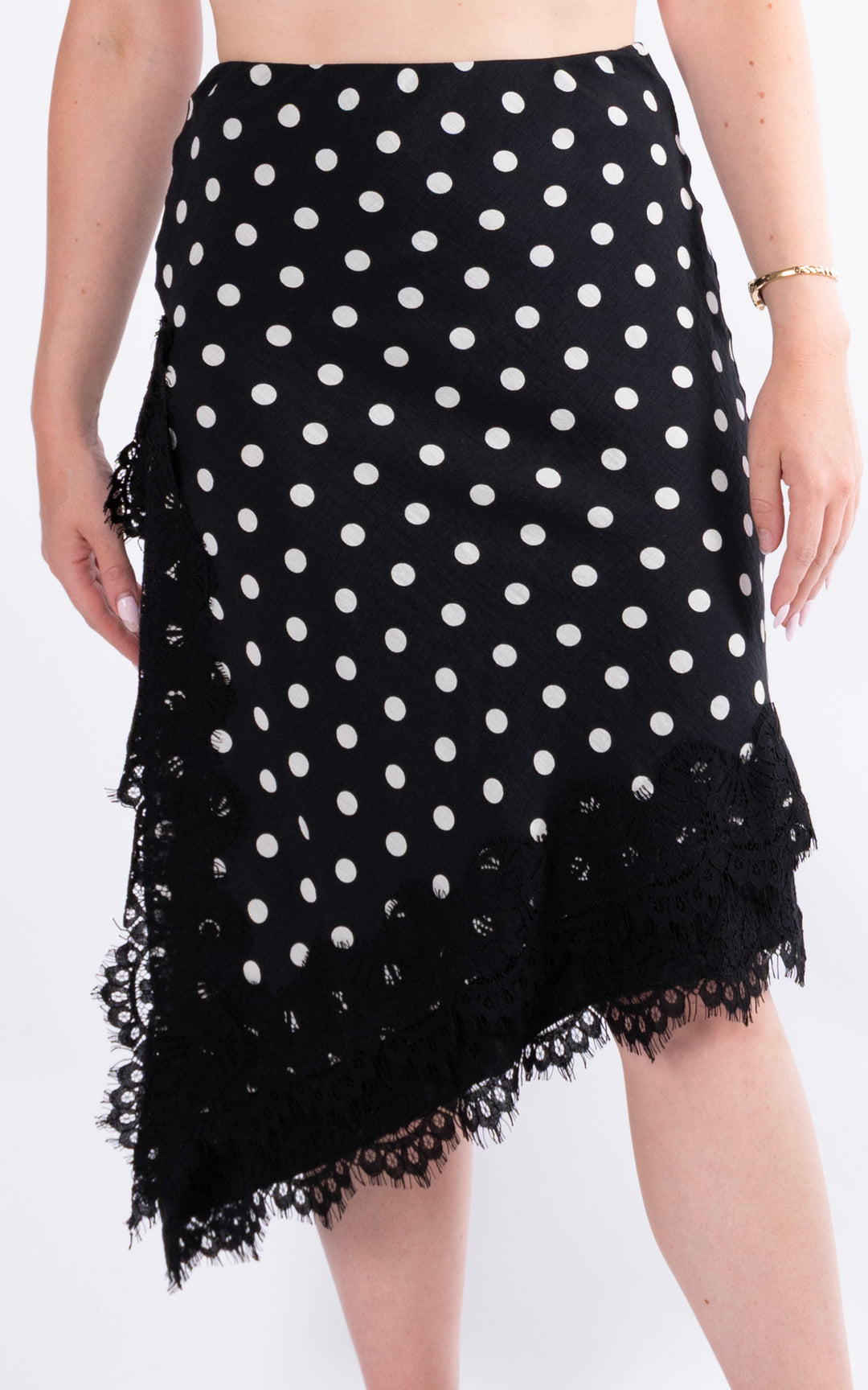 Fiona Polka Dot Skirt | Black