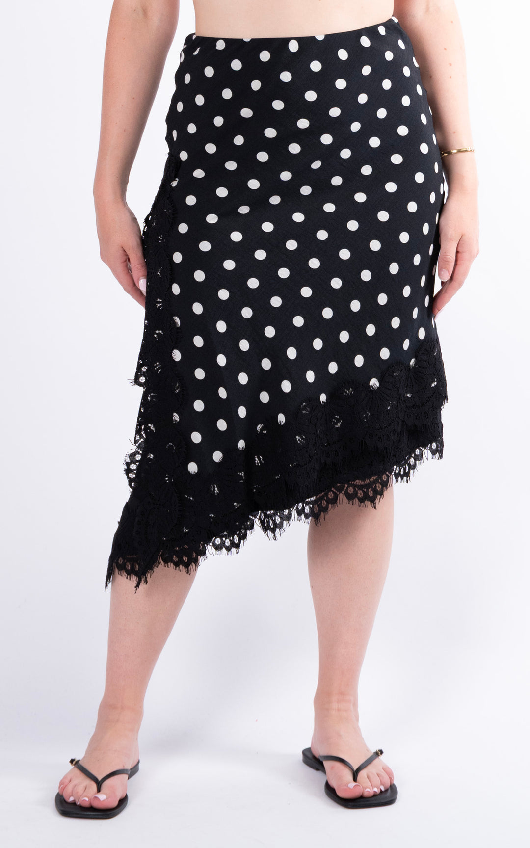 Fiona Polka Dot Skirt | Black