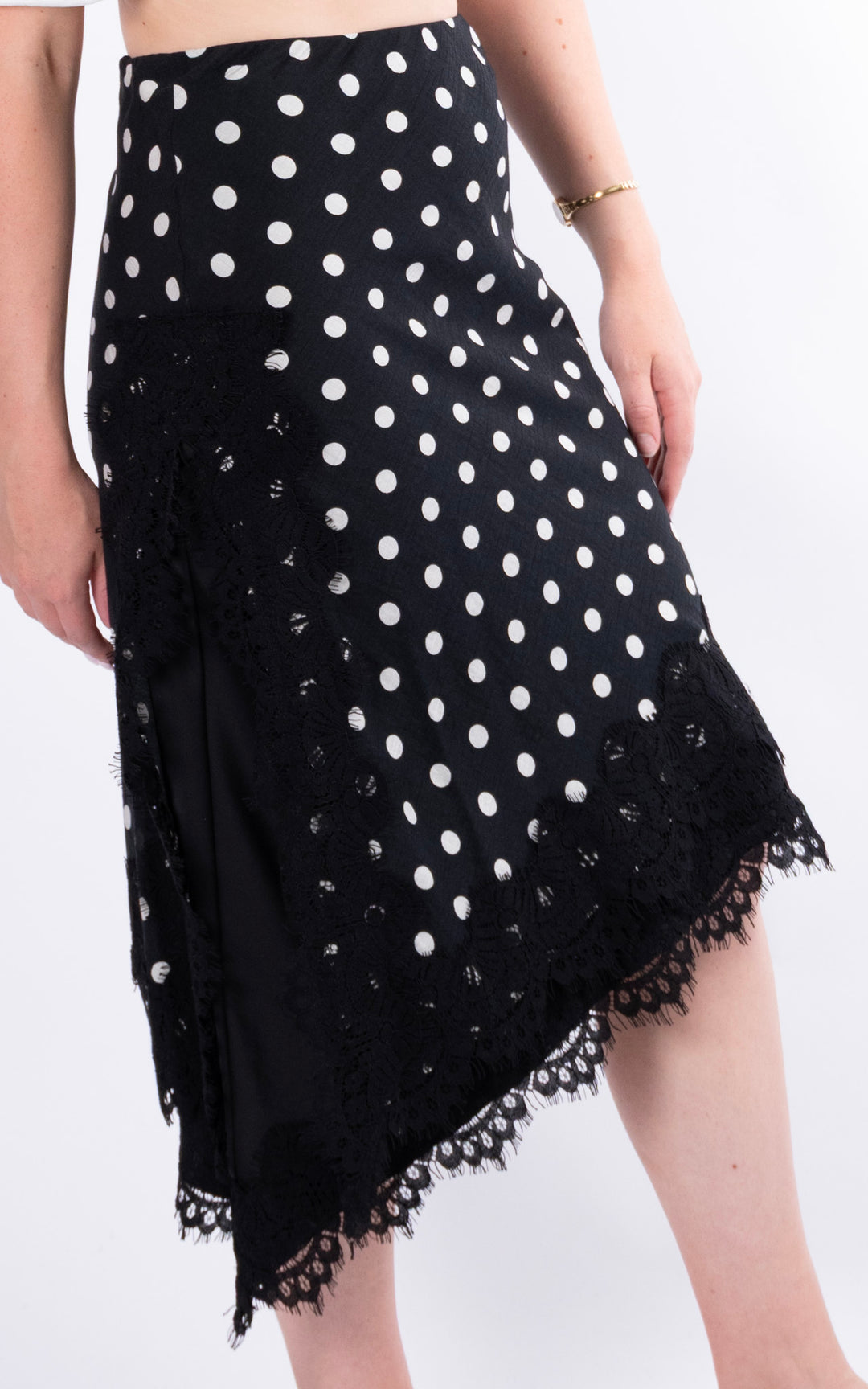 Fiona Polka Dot Skirt | Black