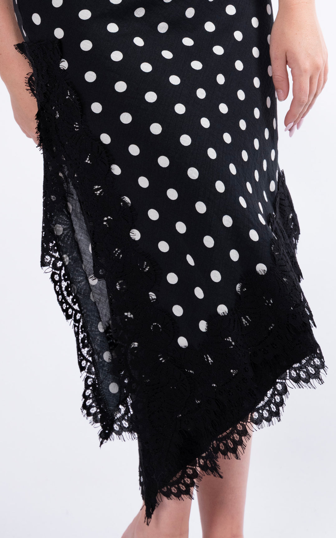Fiona Polka Dot Skirt | Black